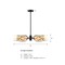 Designers Fountain Gatsby 6-Light Matte Black Mid-Century Modern Geometric Chandelier for Dining Rooms D306M-6CH-MB - alternate 9